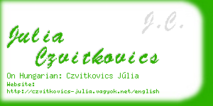julia czvitkovics business card